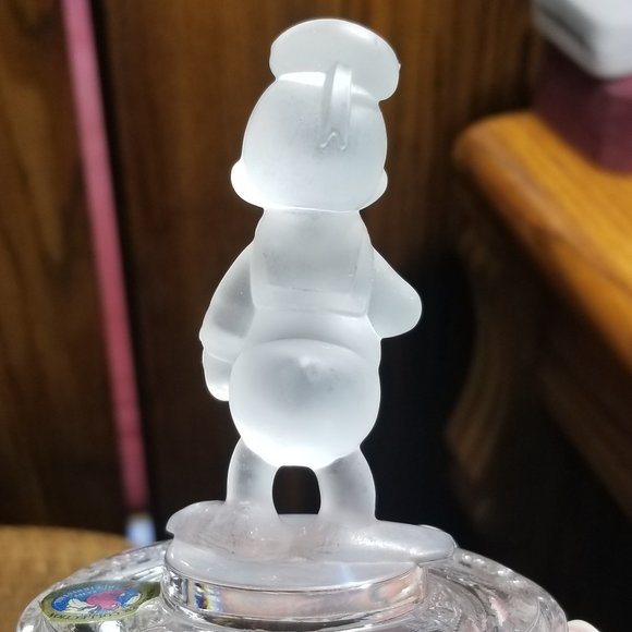 1985 Hofbauer Disney Donald Duck Lead Crystal Trinket Dish Vintage Glass EUC - Picture 5 of 9